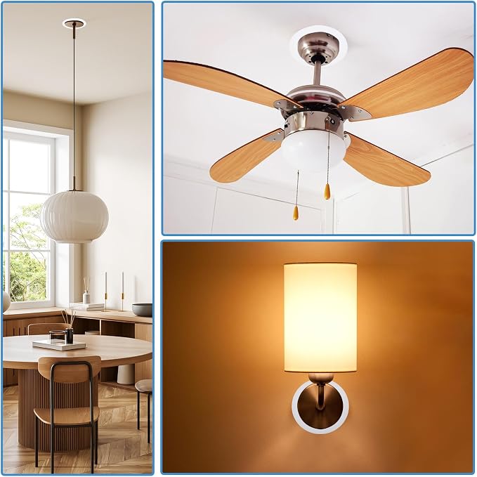 PATIKIL 5.9" ID 8.1" OD Plastic Trim Ring, Translucent Matte White - Image 7