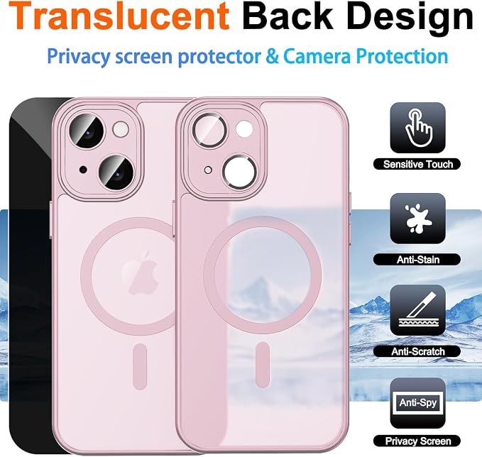 for iPhone 14 Case with Privacy Screen Protector and Camera Protection - Image 2