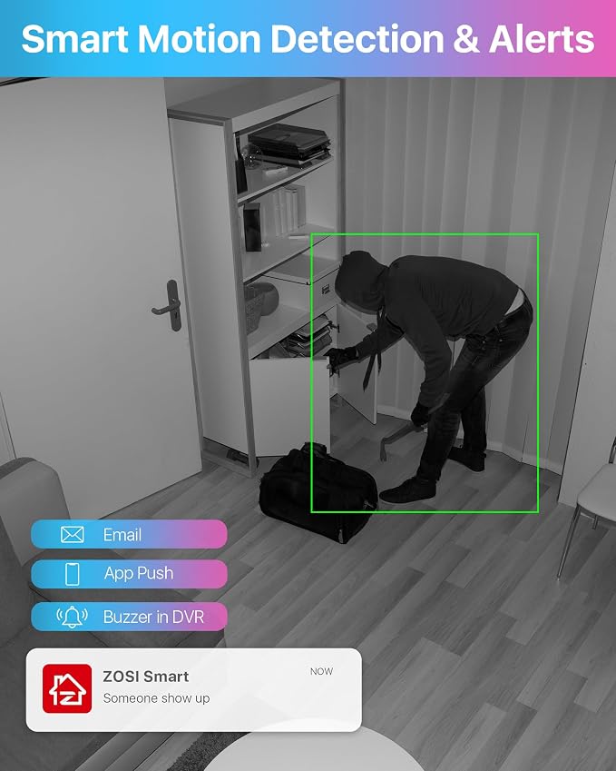 ZOSI 1080P Home Security Camera System - Image 4