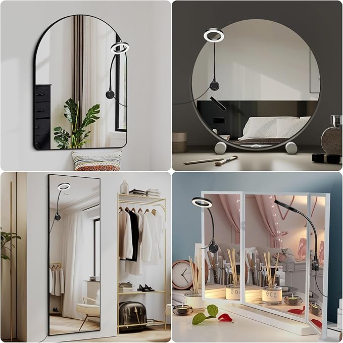 Suction Cup LED Vantiy Lights for Mirror, Flexible Gooseneck Stick on Selfie - Image 7