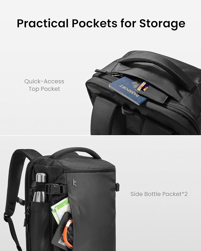 tomtoc Travel Backpack 28L, TSA Friendly Flight Approved Carry-on Luggage - Image 7