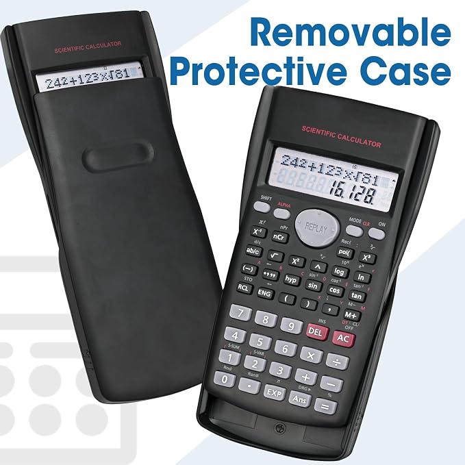 5 Pack Scientific Calculators, 2-Line Large Screen Display 240 Functions - Image 4