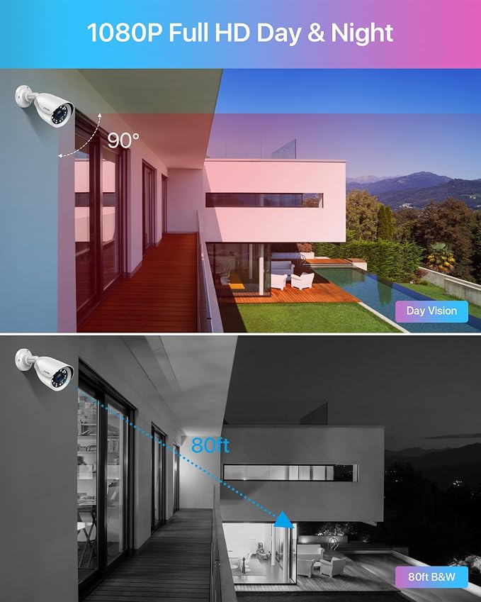 ZOSI H.265+ Full 1080p Home Security Camera System Outdoor Indoor, 5MP-Lite - Image 2