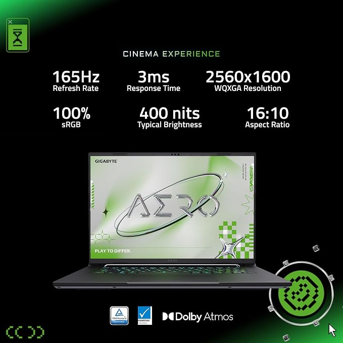 GIGABYTE AERO X16; Copilot+ PC - 165Hz 2560x1600 WQXGA - NVIDIA GeForce RTX 5070 - AMD Ryzen AI 7 350-1TB SSD with 16GB DDR5 RAM - Windows 11 Home - Lunar White - Image 5