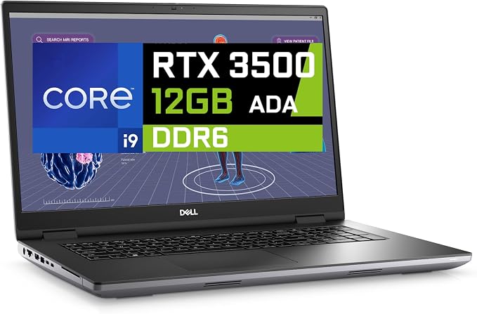 Dell Precision 7780 Mobile Workstation 17.3" FHD Laptop, Intel Core i9-13950HX, 128GB RAM, 1TB NVMe SSD, NVIDIA RTX ADA 3500 12GB, HDMI, USB-C, Wi-Fi, BT - Windows 11 Pro - AI Copilot, Grey by Dell