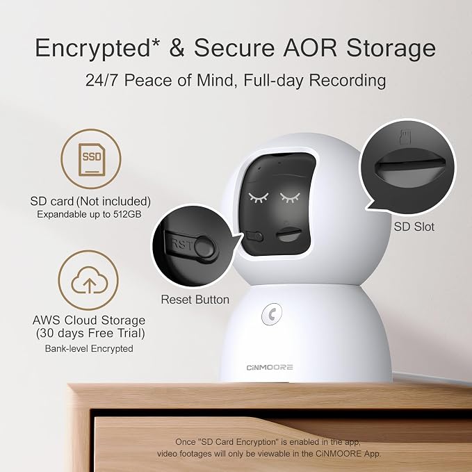 3K 5G Wi-Fi Security Camera Indoor, Backup Battery - Image 8