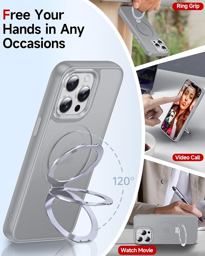 LeYi for 16-Pro Max Case: with Stand for MagSafe iPhone i Phone 16pro promax - Image 3