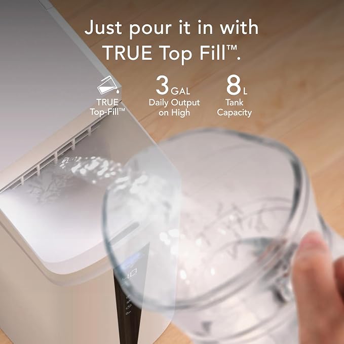 Vornado MISTIC 8 Whole Room Ultrasonic Humidifier, Top-Fill, Aromatherapy, 2-Gallon Tank, 3-Gallon Output, Warm or Cool Mist Humidifier, Automatic Humidity Control, Included Scent Pads - Image 3