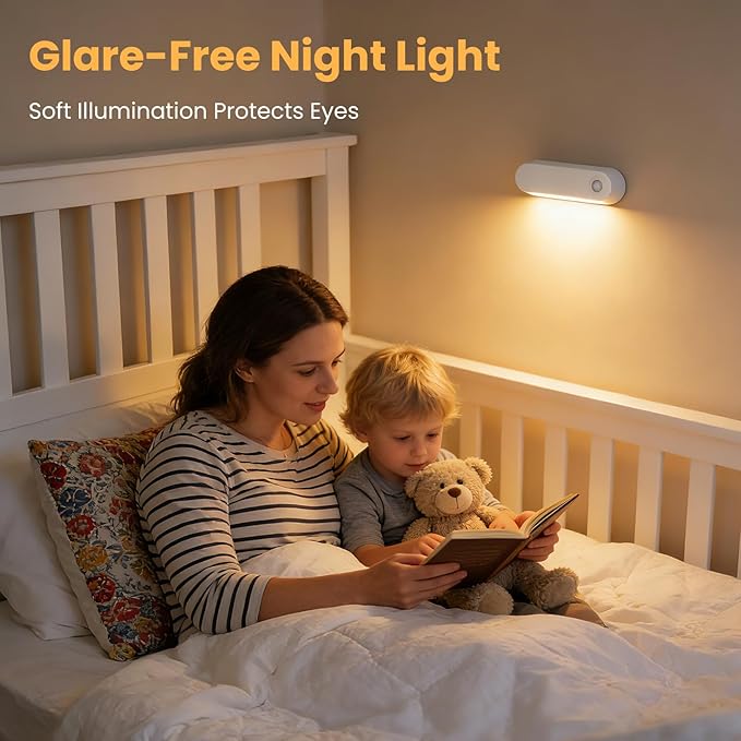 Motion Sensor Night Light, 1800mAh Rechargeable Battery Operated Step Lights - Image 4