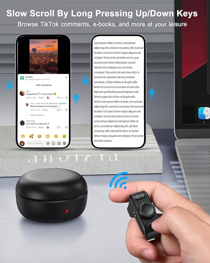 TikTok Scrolling Ring Remote Control, Camera Shutter Remote, Wireless Bluetooth - Image 2