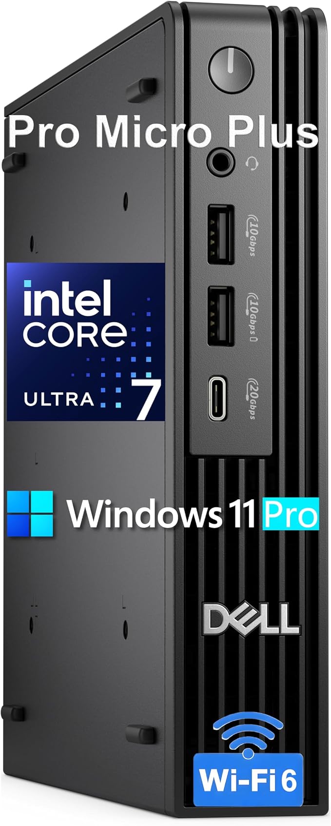 Dell 2026 Pro Plus Mini Computer: Intel Ultra 7 20-Core, 16GB RAM+256GB SSD | 3 DisplayPort, USB-C, WiFi 6, Windows 11 Pro, AI Copilot Micro Desktop Computers for Business & Professionals by Dell