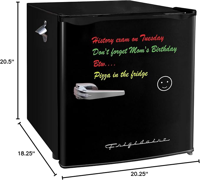 Frigidaire EFR107 Mini Fridge with Dry Erase Board & Small Ice Freezer - 1.6 Cu Ft Compact Refrigerator for College Dorm Room, Black - Image 2