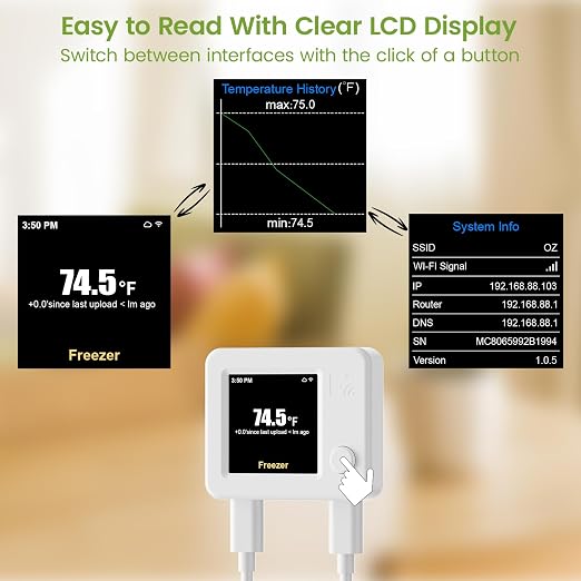 MOCREO WiFi Refrigerator Thermometer - Image 3