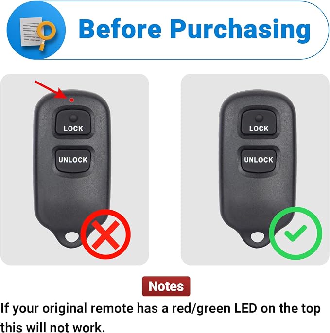 Key Fob Replacement Keyless Entry Remote Control Compatible - Image 2