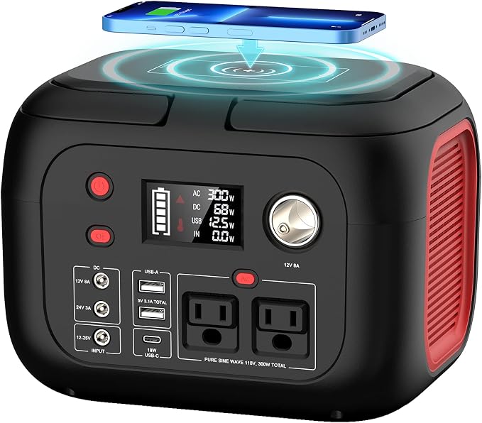ENOFLO Portable Power Station 300W, 228Wh Solar Generator with 110V Pure Sine Wave AC Outlet, Backup Lithium Battery Generator for CPAP Outdoor RV Camping Emergency Home Use by PortablePowerStationSolarGenerators
