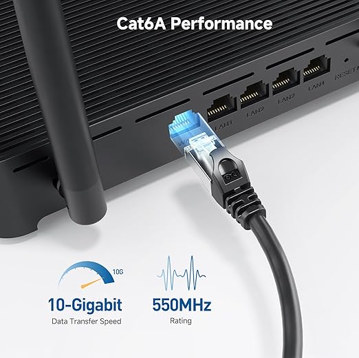 Cable Matters 10Gbps Snagless Shielded Cat 6A Ethernet Cable - 5ft - Image 3