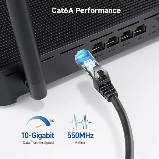 Cable Matters 10Gbps Snagless Shielded Cat 6A Ethernet Cable - 75ft - Image 3