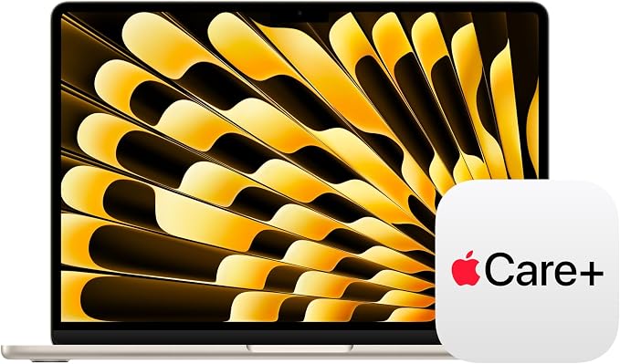Apple 2026 MacBook Air 13-inch Laptop with M5 chip: Built for AI, 13.6-inch Display, 24GB Unified Memory, 1TB SSD, 12MP Center Stage Camera, Touch ID, Wi-Fi 7; Starlight with AppleCare+ (3 years) by Apple