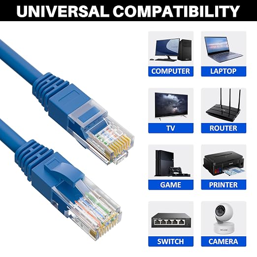 Cat5e Ethernet Cable 35 FT, Cat 5e Internet Cable, Standard RJ45 Connector - Image 6