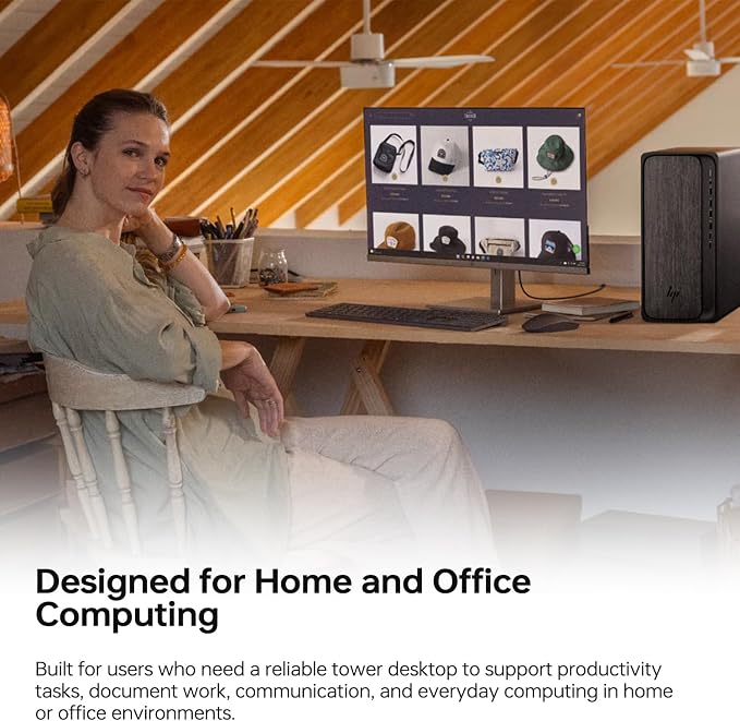 HP OmniDesk M02 Tower Desktop for Professionals, AMD Ryzen 7 8700G Performance for Productivity & Multitasking, 32GB DDR5 RAM, 2TB SSD, W11P, Wireless KB & M, Bundle with ADATA 64GB USB Flash Drive - Image 7