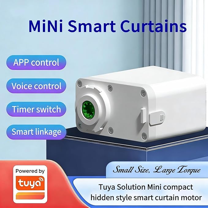 Mini Zigbee Motor with Plug for Smart Curtain Track System, Motorized Curtains - Image 2