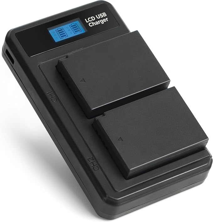 LP-E10 Battery 2-Pack with USB-C Dual Charger, 1500mAh Replacement Batteries - Image 3