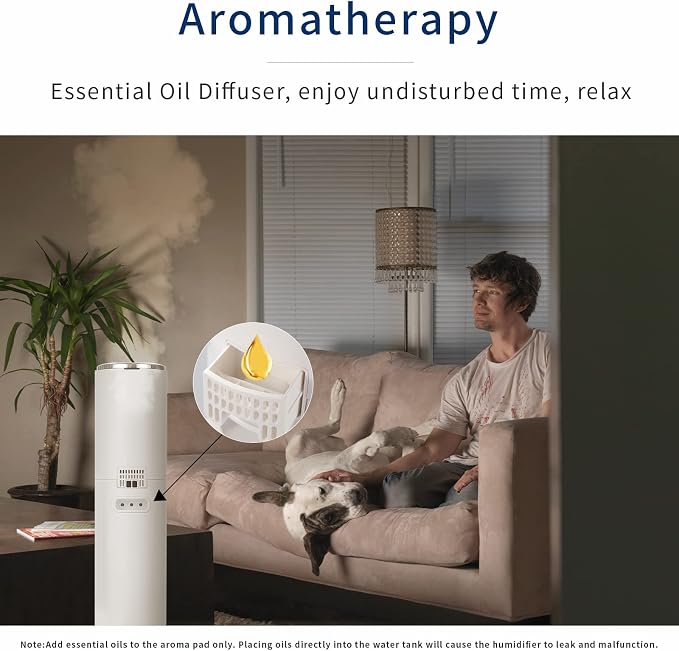 Ultrasonic Cool Mist Humidifier for Large Room Bedroom, Top Fill Humidifier(9L/2.38Gals) for Baby Adults, Smart & Remote Control, Last 60 Hours - Image 5