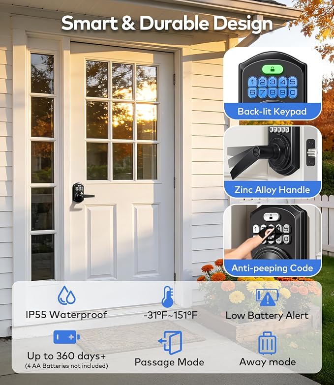 TEEHO TE019 Smart Keypad Door Lock - Image 4