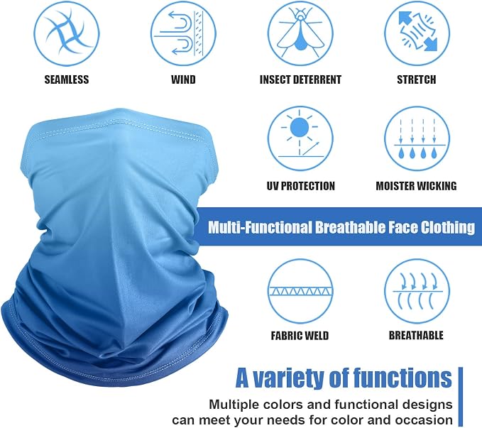 Geyoga 6 Pieces Summer UV Protection Cooling Neck Gaiter Face Clothing Neck - Image 2