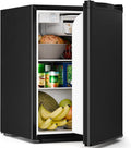 Antarctic Star 2.6 Cu.Ft.Compact Refrigerator with Freezer, Mini Fridge Single Door with Adjustable Thermostat,Removable Glass Shelves for Apartment,Dorm,Office,Kitchen，BLACK by AntarcticStar