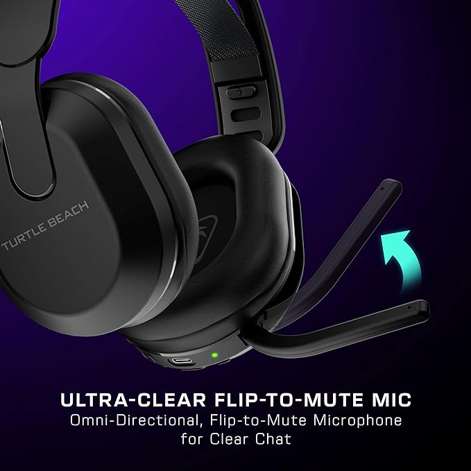 Turtle Beach Stealth 500 Wireless Multiplatform Gaming Headset for Xbox, PC | Xbox Series X|S, Xbox One, Bluetooth, 40mm Drivers, Rechargeable 40-Hr Battery, Flip-to-Mute Mic, Memory Foam Cushions, Black - Image 3