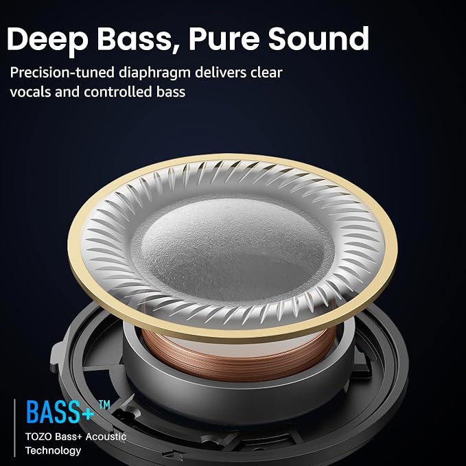TOZO A1 Wireless Earbuds Bluetooth 5.3 Light Weight in Ear Headphones | IPX5 Waterproof, 2 Mics for AI Calls, Immersive Premium Sound Bass Ear buds with Charging Case, 32 Presets EQ via TOZO App - Image 2