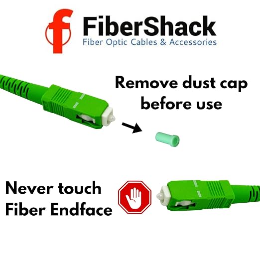 Fibershack - White SC/APC to SC/APC Fiber Optic Patch Cable FTTH Home Fiber - Image 5