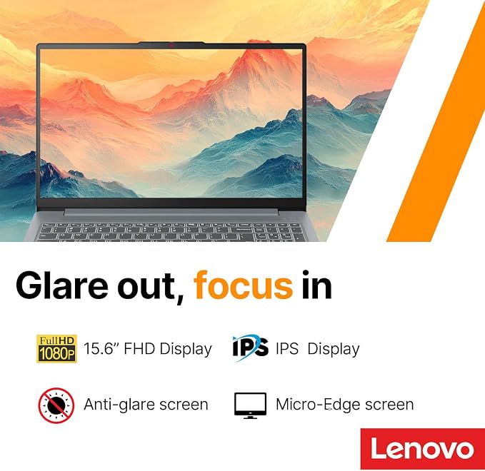 Lenovo IdeaPad Slim 3i • 15.6" FHD Laptop with Microsoft Office 365 • Intel 4 Cores • 128GB SSD • DDR5 • Quick Setup, Lightweight • Win 11 - Image 4