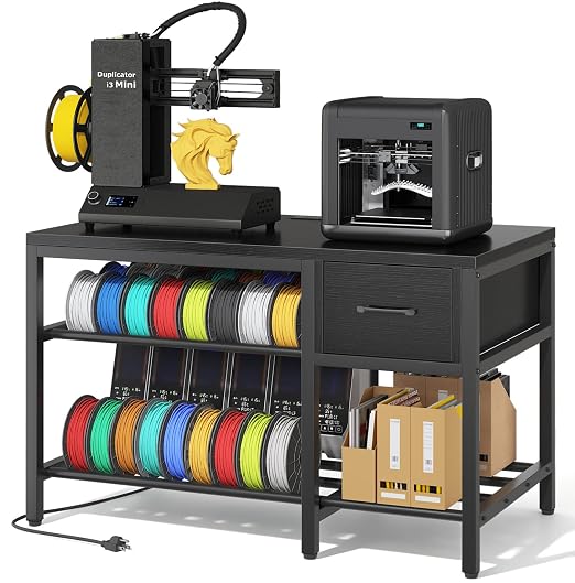 3D Printer Stand with Filament Storage – Heavy Duty Metal 3D Printer Table with by Anrigeail