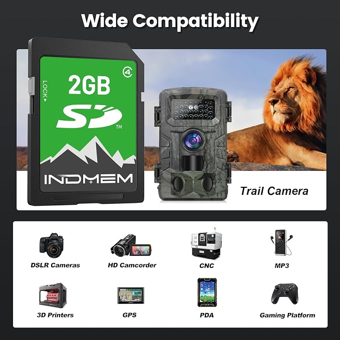 INDMEM 2GB SD Card, 2 Pack 2GB Class 4 Flash Memory Card 2G SLC Standard Secure - Image 5