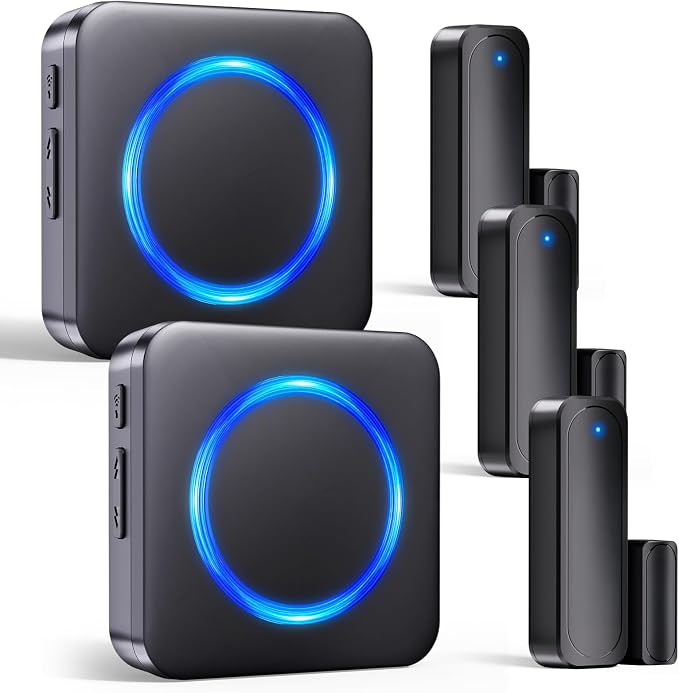 Door Chime, Satisure Wireless Door Sensor Chime When Door Opens, Door Alarms by Satisure