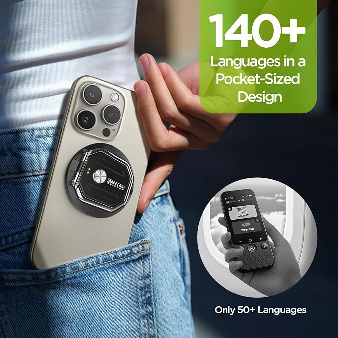 3-in-1 AI Translator Recorder, Language Translator Device, NO FEE - Image 3