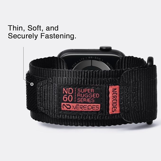 Nereides Compatible with Apple Watch Band Ultra 3/2/1, Nylon Sports Strap with - Image 8