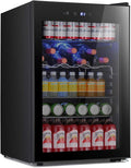 Antarctic Star Beverage Refrigerator -150 Can Mini Fridge for Soda Beer or wine,Small Drink Dispenser, For Office or Bar with Adjustable Removable Shelves，4.5 Cu. Ft. (Black) by AntarcticStar