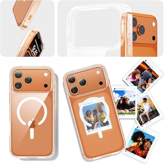 toushion 3 in 1 for iPhone 17 Pro Max Case Clear, Fits MagSafe, Not Yellowing - Image 7