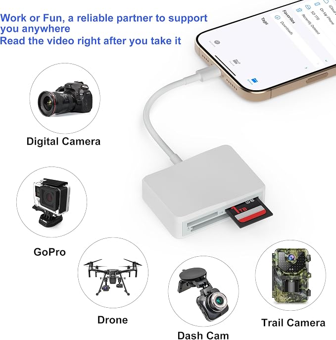 SD Card Reader, 4 in 1 USB C to SD/TF/CF/MS Card Reader - Image 5