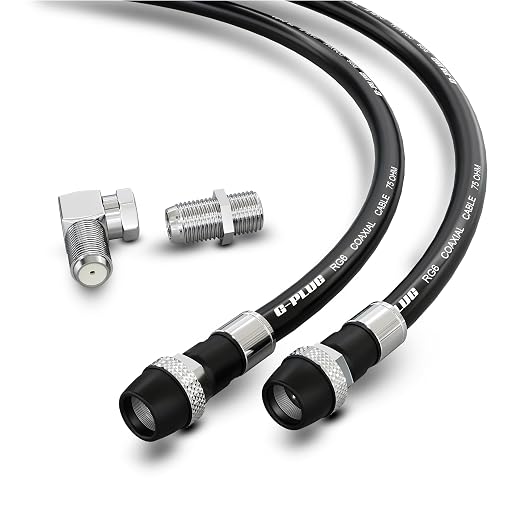 G-PLUG RG6 Coaxial Cable 10FT – Triple Shielded, Waterproof, 75 Ohm by G-PLUG
