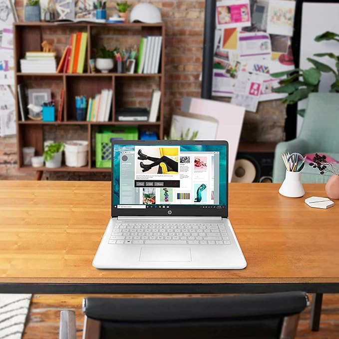 HP Latest Stream 14" HD Laptop, Intel Celeron Processor, 4GB Memory, 64GB eMMC Storage, Fast Charge, HDMI, Up to 11 Hours Long Battery Life, Office 365 1-Year, Win 11 S, Microfiber Bundle, White - Image 8