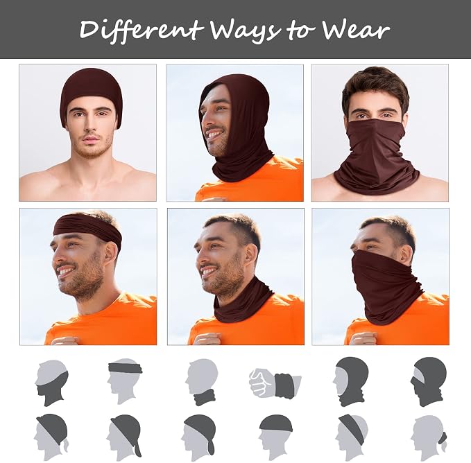 Geyoga 6 Pieces Summer UV Protection Cooling Neck Gaiter Face Clothing Neck - Image 3