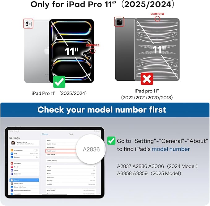 SPARIN Screen Protector for iPad Pro 11 Inch 2025/2024 M5 M4, 2 Pack Tempered - Image 2