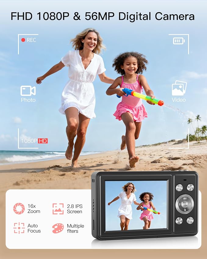 Digital Camera, FHD 1080P Point and Shoot Camera - Image 2