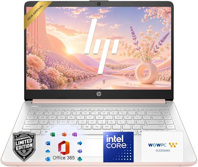 HP 14" Laptop, Intel N150 CPU, 4GB DDR5 RAM, 128GB SSD, 1TB Cloud Storage, Long Battery Life, Windows 11 with Microsoft 365 for Business, Students & Everyday Use by Unknown