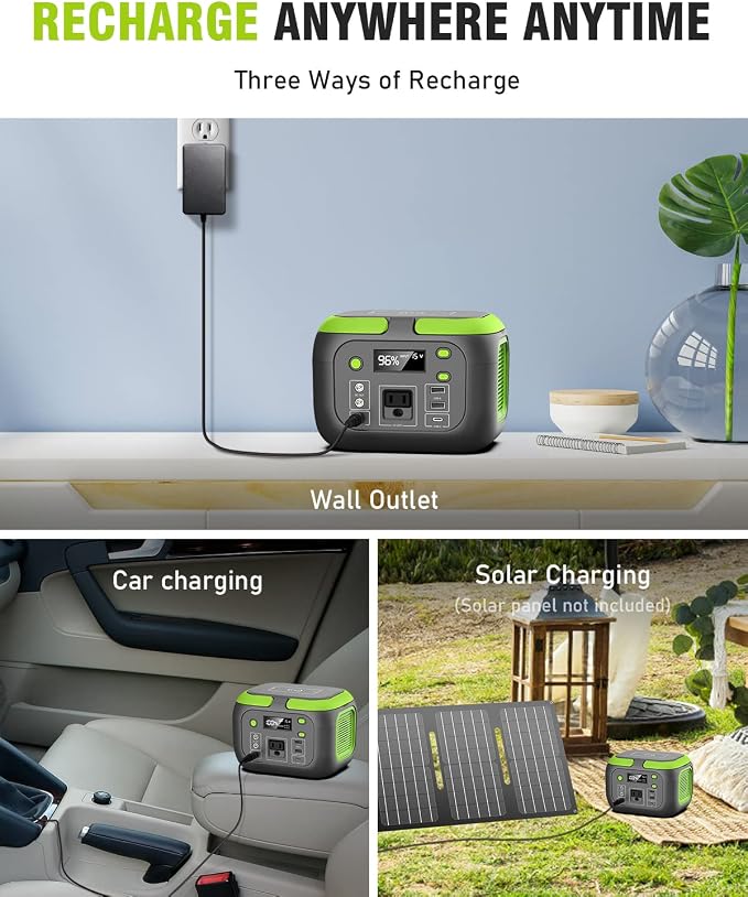 SinKeu 200W Portable Power Station, 42000mAh Solar Generator with 110V AC Outlet, DC, USB C, USB QC3.0, 155Wh Backup Battery Pack Power Supply for Camping Essential Road Trip Home Outdoor Emergency - Image 4