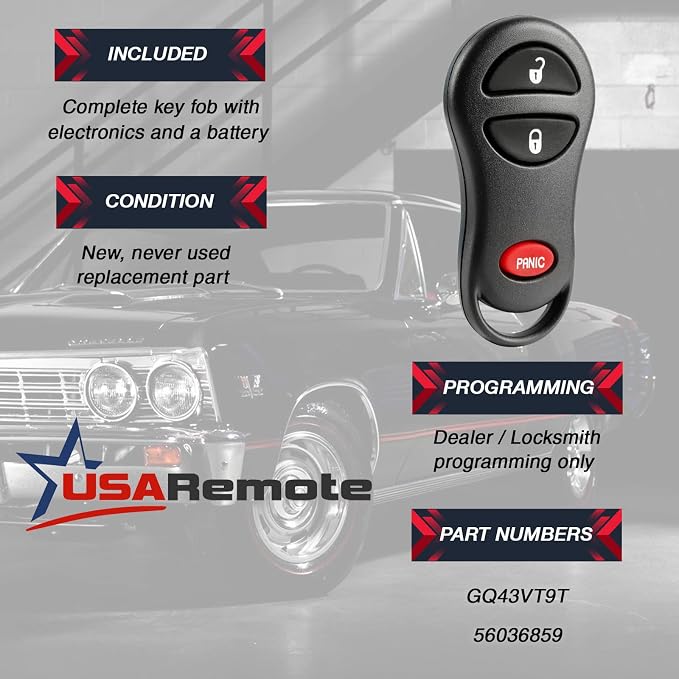 Key Fob Keyless Entry Remote fits Jeep Cherokee / Jeep Grand Cherokee 1999 2000 - Image 3